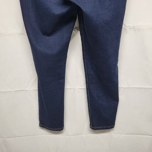 Nine West Jeans Womens Size 8 Heidi Pull On Skinny Crop Stretch Pockets Darkwash - Picture 9 of 16